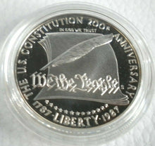 Load image into Gallery viewer, 1987 SILVER DOLLAR UNITED STATES CONSTITUTION COIN BOXED WITH COA
