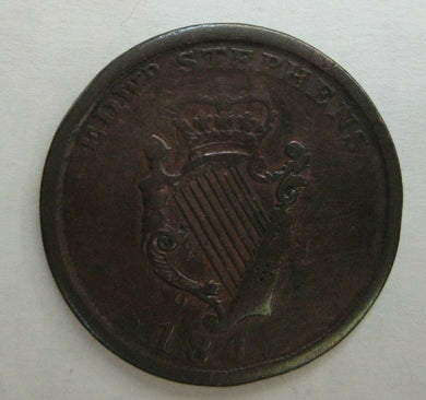 1816 ENGLAND Ireland DUBLIN Condor Penny Token Coin w DUKE of WELLINGTON