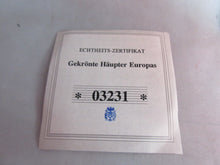 Load image into Gallery viewer, 2012 ROYAL DYNASTIES OF EUROPE KING ALBERT PRINCESS PAOLA S/P PROOF MEDAL &amp; COA
