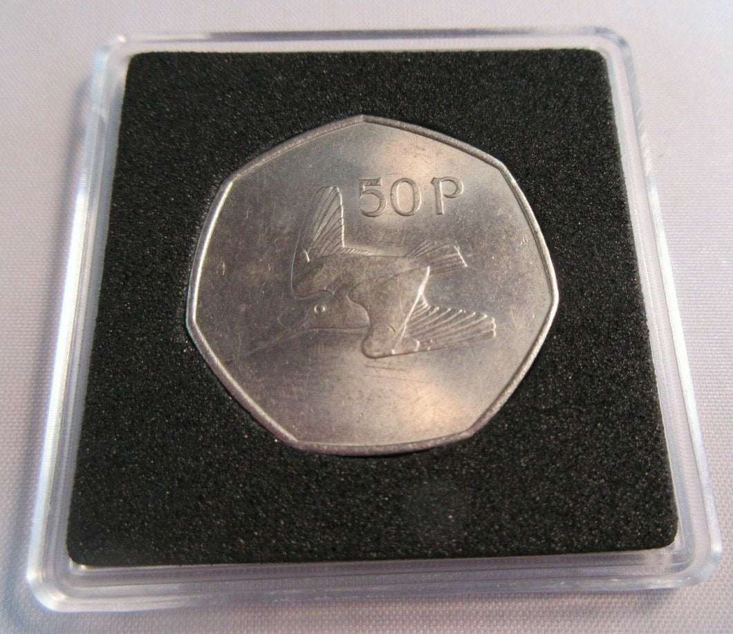 EIRE 50p 1971 FIFTY PENCE BUNC PRESENTED IN QUADRANT CAPSULE