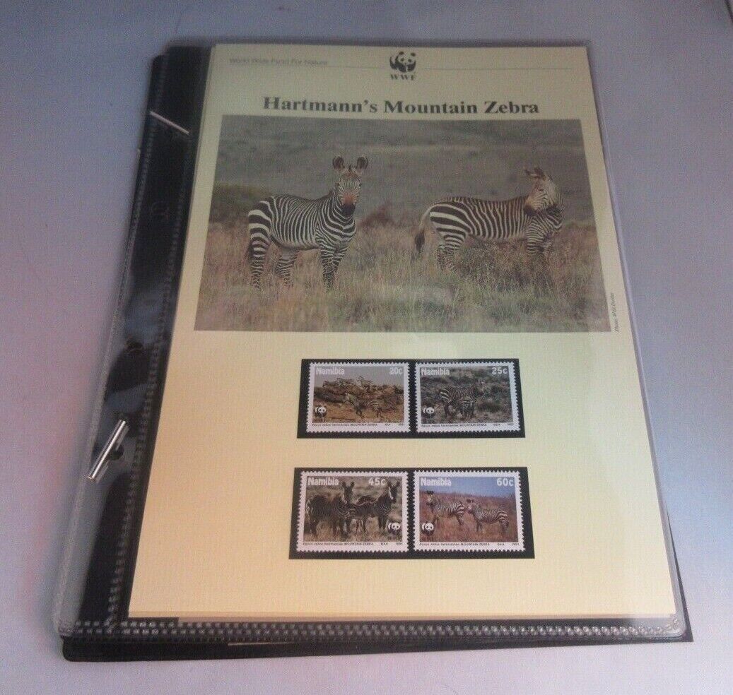 Mountain Zebra WWF Info Sheets Exclusive Stamps from Namibia and FDC's