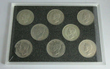 Load image into Gallery viewer, 1937-1951 KING GEORGE VI BARE HEAD SILVER HALF CROWN 15 COIN COLLECTION BOXED
