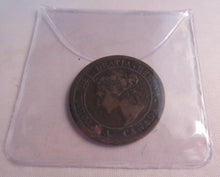 Load image into Gallery viewer, 1891 CANADA ONE CENT COIN LARGE LEAF VF-EF PRESENTED IN CLEAR FLIP
