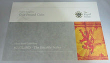 Load image into Gallery viewer, 2008 Royal Mint Scotland Heraldic Series £1 One Pound Silver Gold Proof Coin
