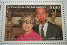 Load image into Gallery viewer, 1947-1997 GOLDEN WEDDING ANNIVER (SPECIMEN) ST VINCENT &amp; GRENADINES 6 MNH STAMPS
