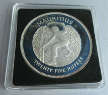 Load image into Gallery viewer, 1952-1977 QUEEN ELIZABETH II MAURITIUS 25 RUPEES SILVER PROOF CROWN BOX &amp; COA
