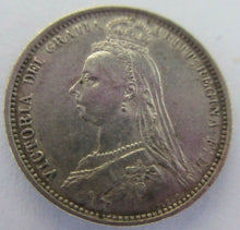 Load image into Gallery viewer, 1887 QUEEN VICTORIA JUBILEE HEAD 6d SIXPENCE BU IN PROTECTIVE CLEAR FLIP
