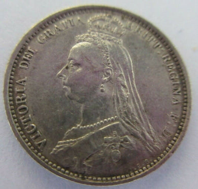1887 QUEEN VICTORIA JUBILEE HEAD 6d SIXPENCE BU IN PROTECTIVE CLEAR FLIP