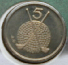 Load image into Gallery viewer, 1995 &amp; 1997 GOLF ON MANN BUNC 2 X 5 PENCE FIRST DAY COIN COVER PNC &amp; INFO SHEET
