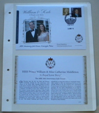 2011 WILLIAM & KATE A ROYAL LOVE STORY THE ARK 10thANNIVERSARY GALA DINNER COVER