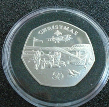 Load image into Gallery viewer, ISLE OF MAN IOM CHRISTMAS SILVER PROOF 50P VARIOUS YEARS POBJOY MINT BOX/COA
