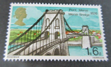 Load image into Gallery viewer, 1968 PORT MENAI BRIDGE 1s 6d 7 X STAMPS MNH IN CLEAR FRONTED STAMP HOLDER
