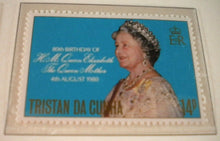 Load image into Gallery viewer, 1980 HM QUEEN ELIZABETH THE QUEEN MOTHER&#39;S 80TH BIRTHDAY 5 MNH STAMPS/INFO SHEET
