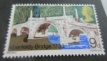 Load image into Gallery viewer, 1968 ABERFELDY BRIDGE 9d 7 X STAMPS MNH IN CLEAR FRONTED STAMP HOLDER
