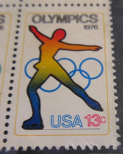 Load image into Gallery viewer, 1976 OLYMPICS USA BLOCK OF 4 13C STAMPS MNH IN STAMP HOLDER
