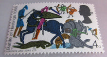 Load image into Gallery viewer, 1966 BATTLE OF HASTINGS 4d 11 X STAMPS MNH &amp; CLEAR FRONTED STAMP HOLDER
