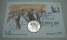 Load image into Gallery viewer, 2002 HM THE QUEEN&#39;S GOLDEN JUBILEE, FALKLAND ISLAND BUNC 50p CROWN COIN/PNC
