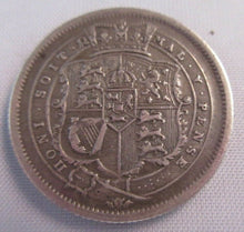 Load image into Gallery viewer, 1817 GEORGE III SILVER SHILLING UNC PRESENTED IN CLEAR FLIP
