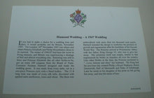 Load image into Gallery viewer, 2007 DIAMOND WEDDING ANNIVERSARY BUNC ONE DOLLAR COIN COVER PNC, STAMP AND COA
