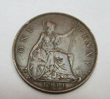 Load image into Gallery viewer, 1934 KING GEORGE V BRONZE PENNY SPINK REF 4055 DARKEND BY THE MINT CA6
