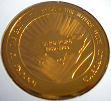 Load image into Gallery viewer, THE UNFINISHED MEDALLION SINGAPORE 1959-1984 PROOF LIKE BRONZE MEDAL &amp; INFO CARD
