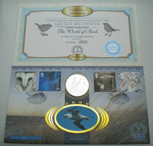 Load image into Gallery viewer, 1996 GIBRALTAR 1 CROWN COIN THE WORLD OF BIRDS BENHAM SILK COIN COVER WITH COA
