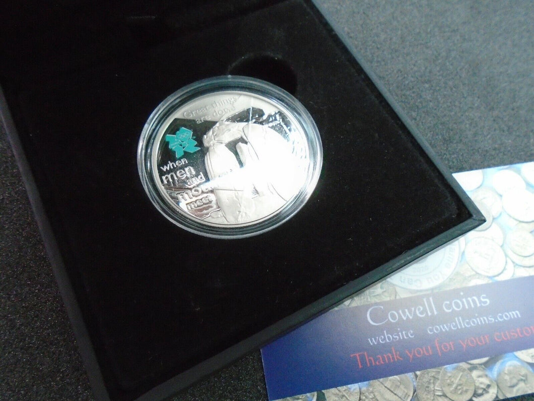 2009 £5 Five Pound SILVER PROOF 2012 Olympic Games STONE HENGE BODY SERIES A0
