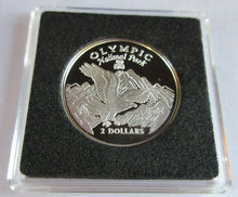 Load image into Gallery viewer, 1996 OLYMPIC NATIONAL PARK ELIZABETH II SILVER PROOF $2 DOLLARS COIN BOX &amp; COA
