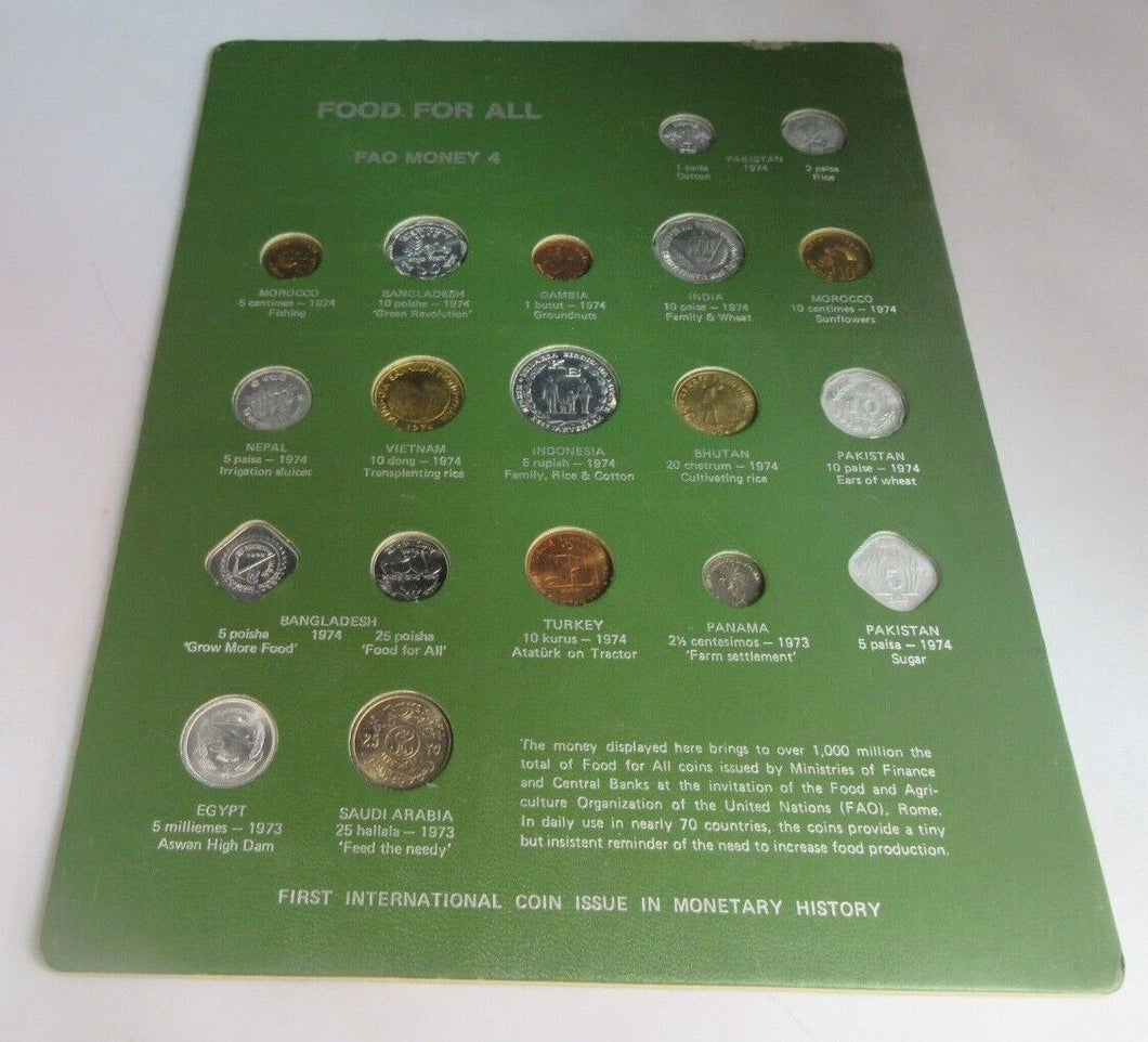 1973-74 FOOD FOR ALL FIRST INTERNATIONAL ISSUE IN MONETARY HISTORY BUNC FOA 4