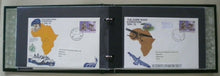 Load image into Gallery viewer, 1974-1975 THE ZAIRE RIVER EXPEDITION 11 X POSTAL STAMP COVERS IN ORIGINAL ALBUM
