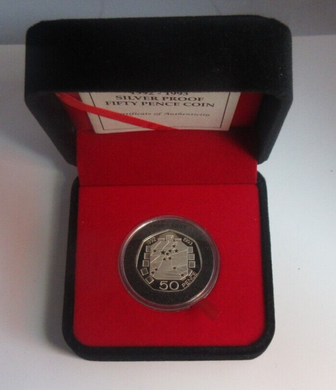 1992/1993 EEC Single European Market Silver Proof UK Royal Mint 50p Coin Box+COA
