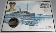 Load image into Gallery viewer, 1994 D-DAY ANNIVERSARY IOM 1 CROWN COIN COVER PNC STAMPS &amp; POSTMARK
