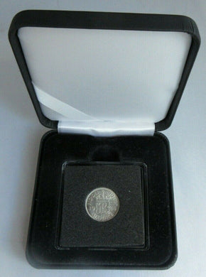 1946 KING GEORGE VI BARE HEAD .500 SILVER aUNC 6d SIXPENCE COIN CAPSULE & BOX