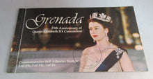 Load image into Gallery viewer, QEII 25th ANNIVERSARY OF CORONATION GRENADA SELF ADHESIVE STAMP BOOKLET
