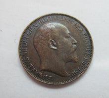 Load image into Gallery viewer, 1909 EDWARD VII DARKENED BRONZE FARTHING UNC SPINK REF 3992 CC5
