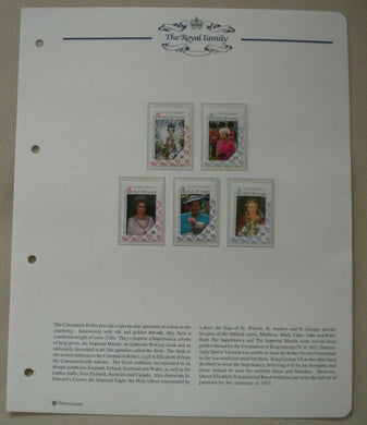 1952-1992 QEII 40TH ANNIVERS OF THE ACCESSION - 5 X ISLE OF MAN  MNH STAMPS/INFO