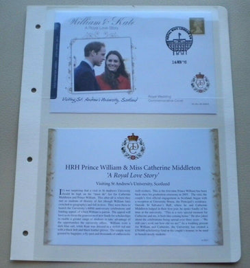 2011 WILLIAM & KATE-  A ROYAL LOVE STORY - VISITING ST ANDREWS UNIVERSITY COVER