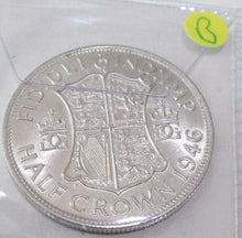 Load image into Gallery viewer, 1946 KING GEORGE VI SILVER HALFCROWN 1/2 CROWN BUNC FULL LUSTER SPINK 4080 B CcB
