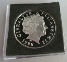 Load image into Gallery viewer, 1998 80TH ANNIV OF THE RAF EURO FIGHTER GIBRALTAR SILVER PROOF £5 COIN BOX &amp; COA
