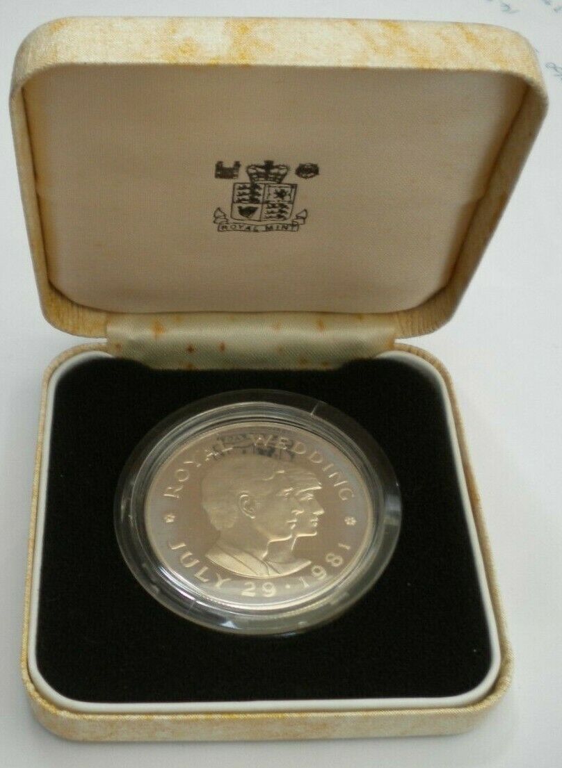 ROYAL WEDDING SILVER PROOF BAILIWICK OF JERSEY 1981 TWO POUND CROWN COIN BOXED