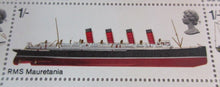 Load image into Gallery viewer, 1969 1/- FAMOUS SHIPS SS GREAT BRITAIN &amp; RMS MAURETANIA 16 STAMPS MNH &amp; T/LIGHTS
