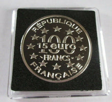 Load image into Gallery viewer, 1996 GRAND PLACE BRUXELLES S/PROOF FRANCE 100 FRANC 15 EURO COIN WITH COA &amp; BOX
