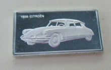 Load image into Gallery viewer, 1956 CITROEN 15mm X 10mm 1.60gram SILVER INGOT WITH INFORMATION SLIP
