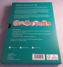 Load image into Gallery viewer, 2020 UK BRILLIANT UNCIRCULATED ANNUAL COIN COLLECTION SET ROYAL MINT SEALED PACK
