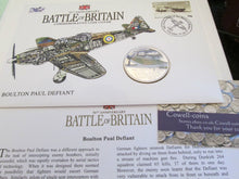 Load image into Gallery viewer, £5 Proof Coin First Day Covers Colourised Rare Unusual Battle of Britain WWII BU
