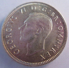 Load image into Gallery viewer, 1945 KING GEORGE VI BARE HEAD .500 SILVER UNC ONE SHILLING COIN &amp; CLEAR FLIP E2
