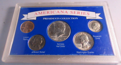 USA AMERICANA SERIES PRESIDENTS COLLECTION 5 COIN SET IN HARD CASE