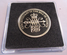 Load image into Gallery viewer, 1989 QEII BILL OF RIGHTS UK ROYAL MINT PROOF £2 COIN BOXED WITH COA
