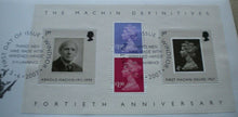 Load image into Gallery viewer, 1911-1999 THE MACHIN DEFINITIVES 40TH ANNIVERSARY 50P FIRST DAY COIN COVER PNC
