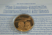Load image into Gallery viewer, History of Man in Flight 1973 Gold Plated Bronze Scarce Medals + Info Sheet
